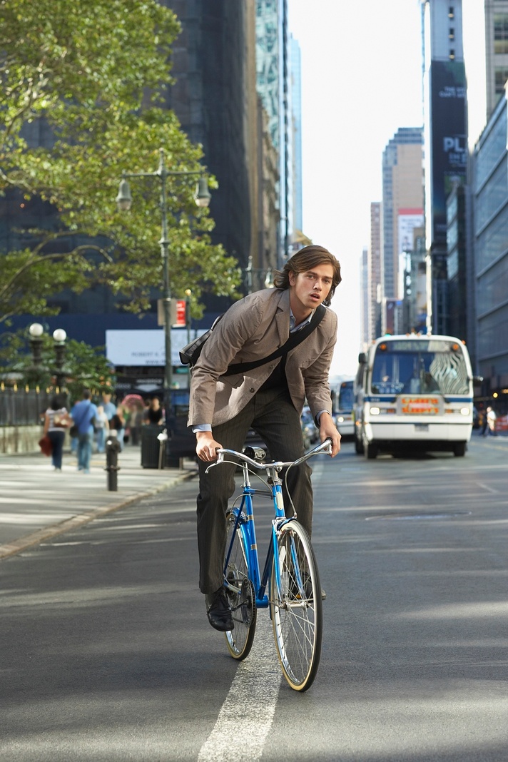 man riding bicycle