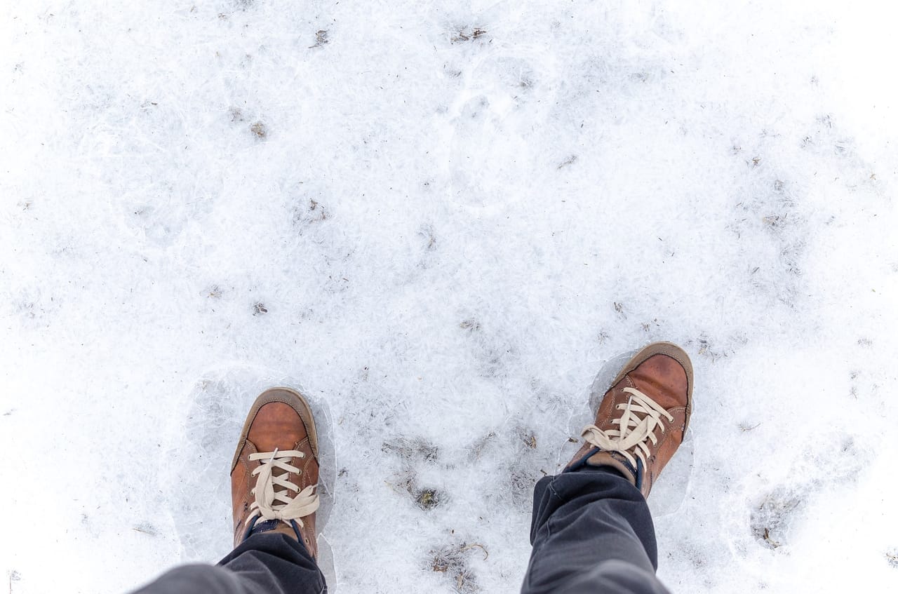 walking on ice