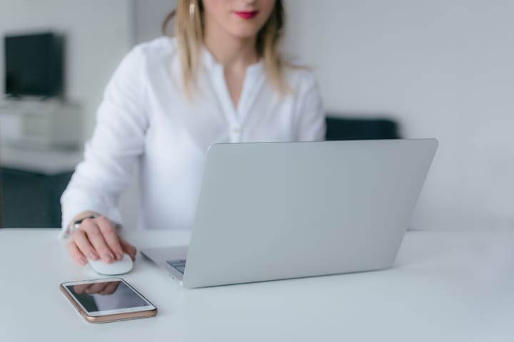 woman and laptop